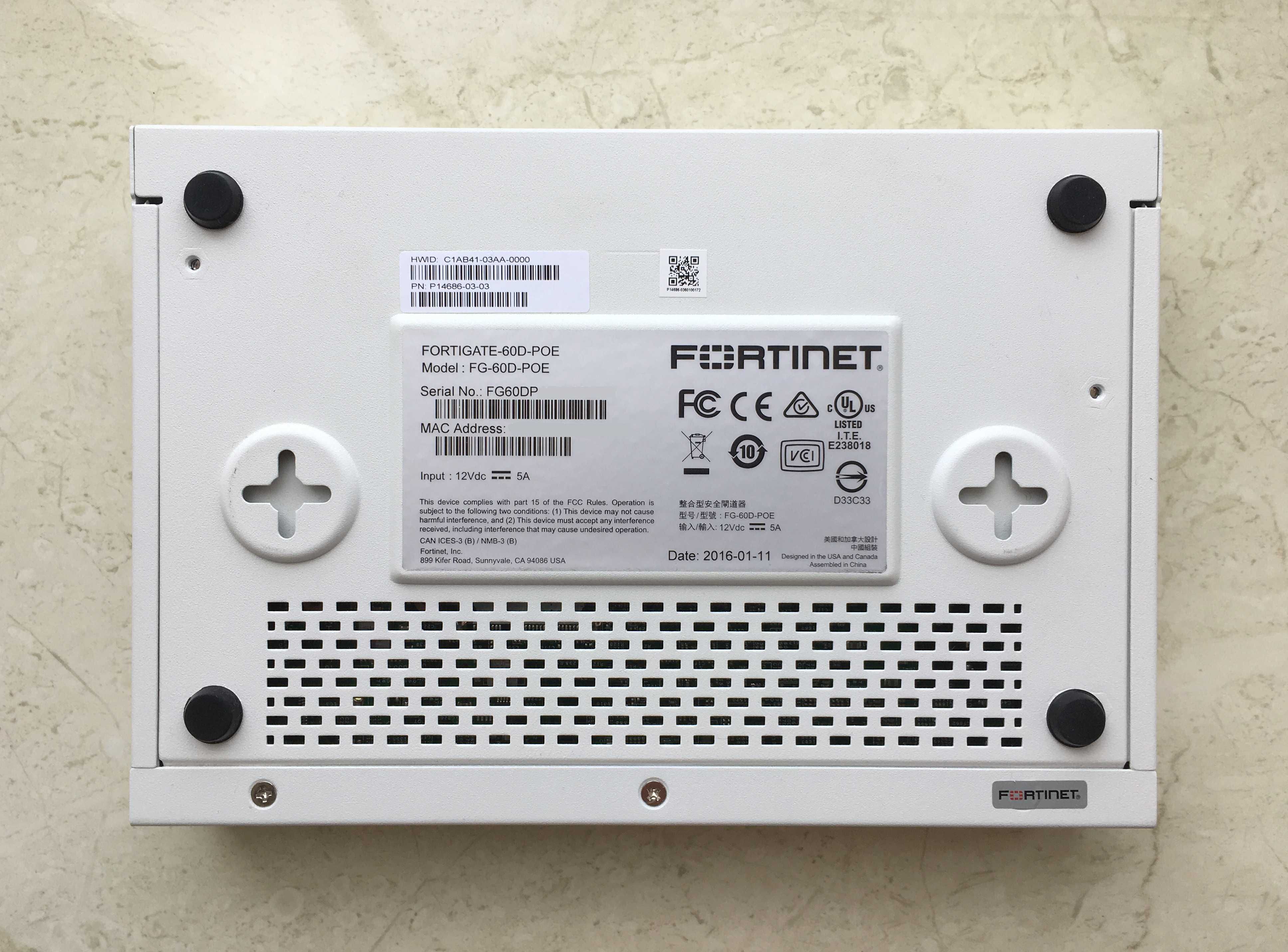 Міжмережевий екран, роутер FortiGate, Fortinet FG-60D-POE