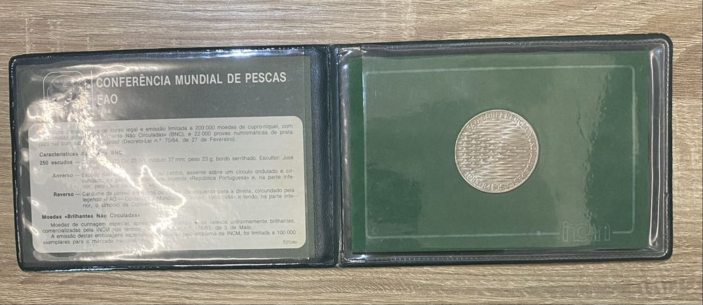 Moeda 250 Escudos Conferencia Mundial de Pescas 1984