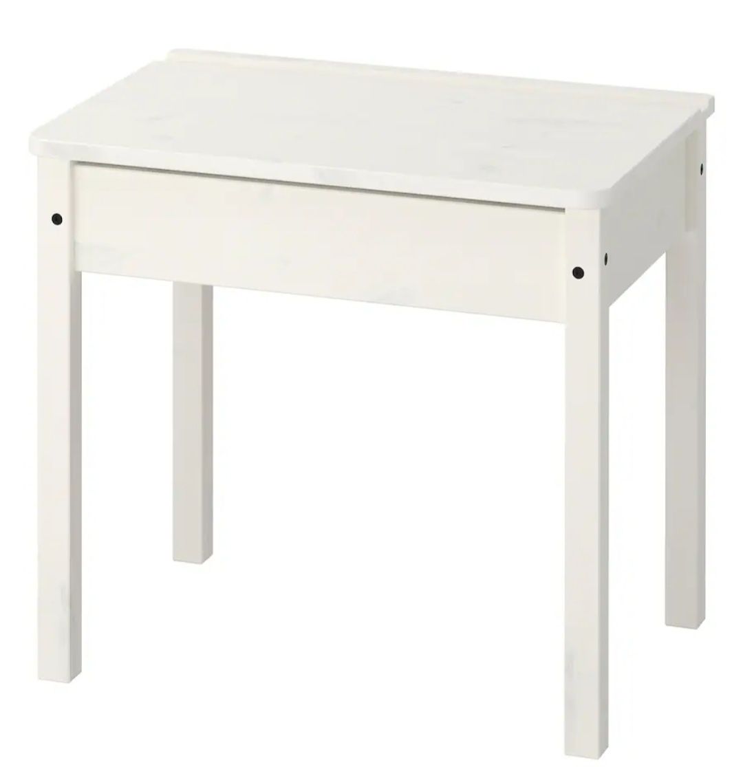 Ikea Sundvik zestaw biurko ze schowkiem krzesełko białe
