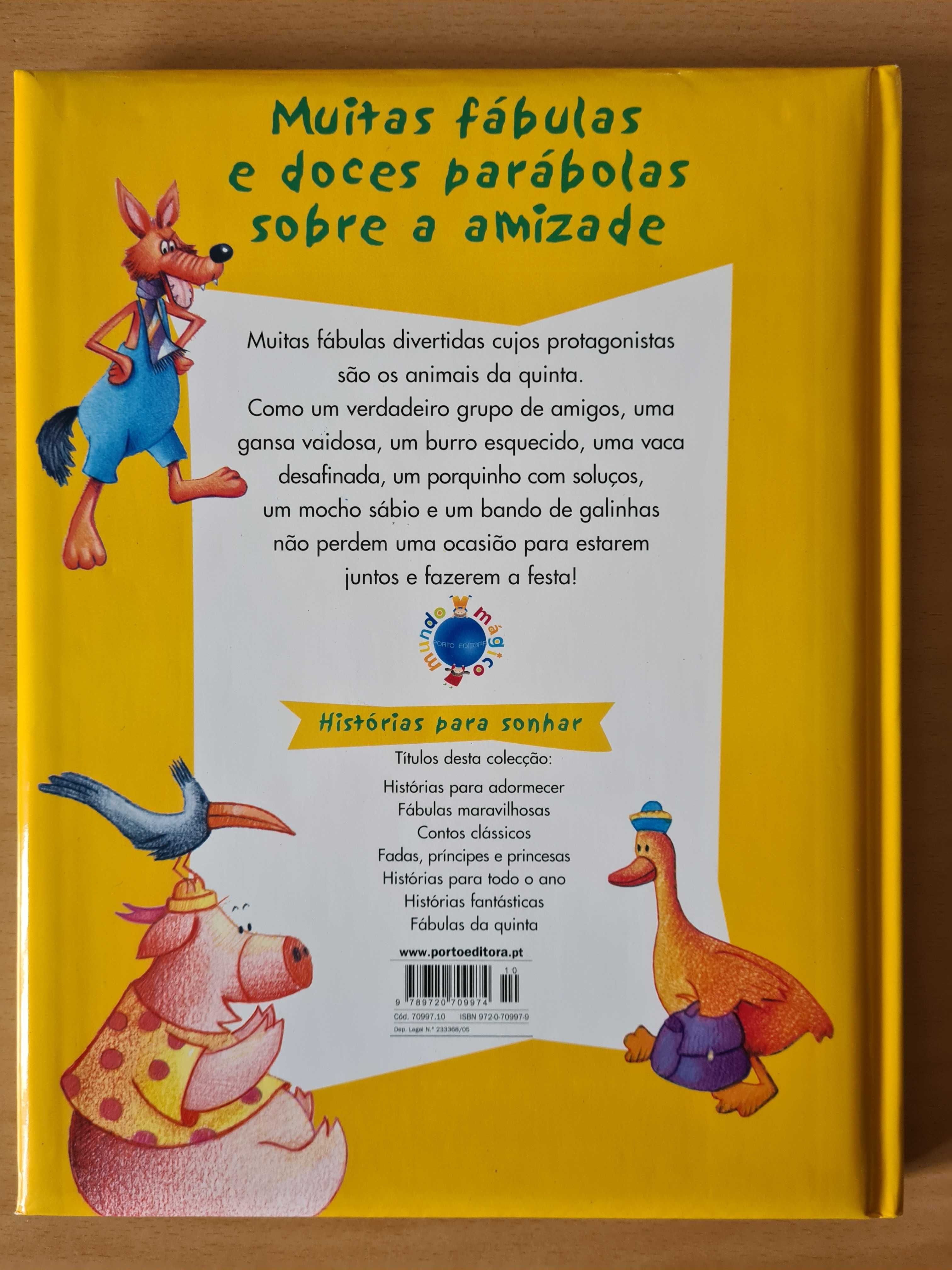 Livro infantil "Fábulas da Quinta" da Porto Editora