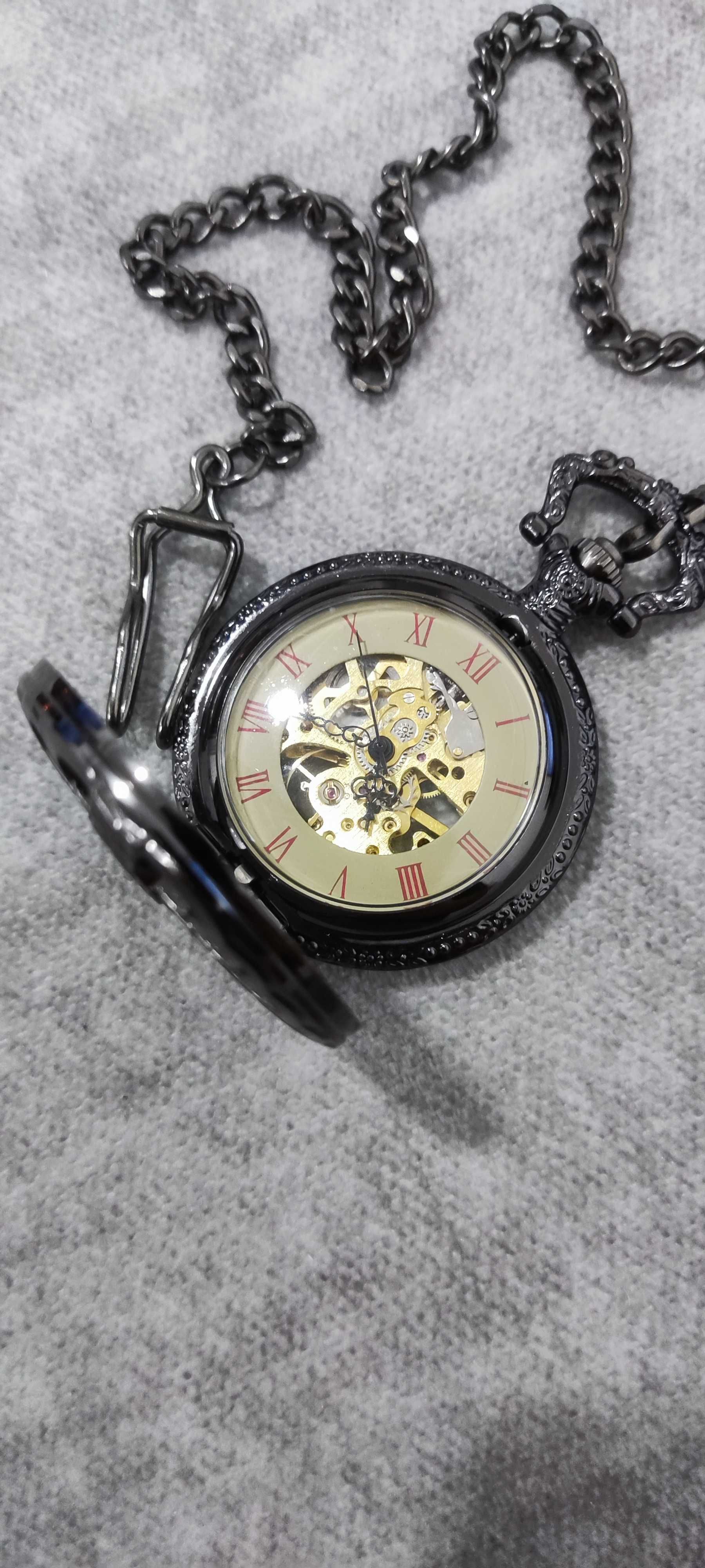 Relógio de Bolso esqueleto escorpião Vintage