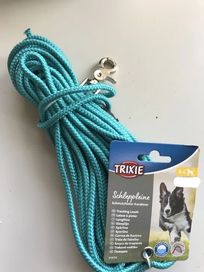 Smycz dla psa treningowa lina pleciona okrągła 10m Fuksja lub Błękitna