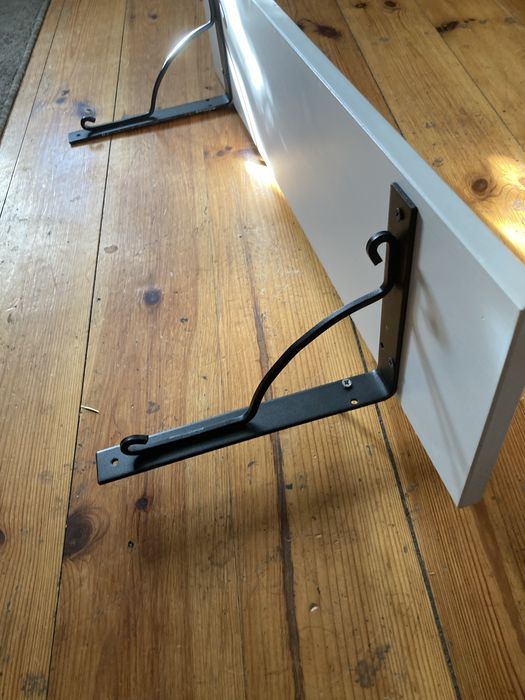 Biała Półka ścienna IKEA EKBY HEMNES / EKBY HALL