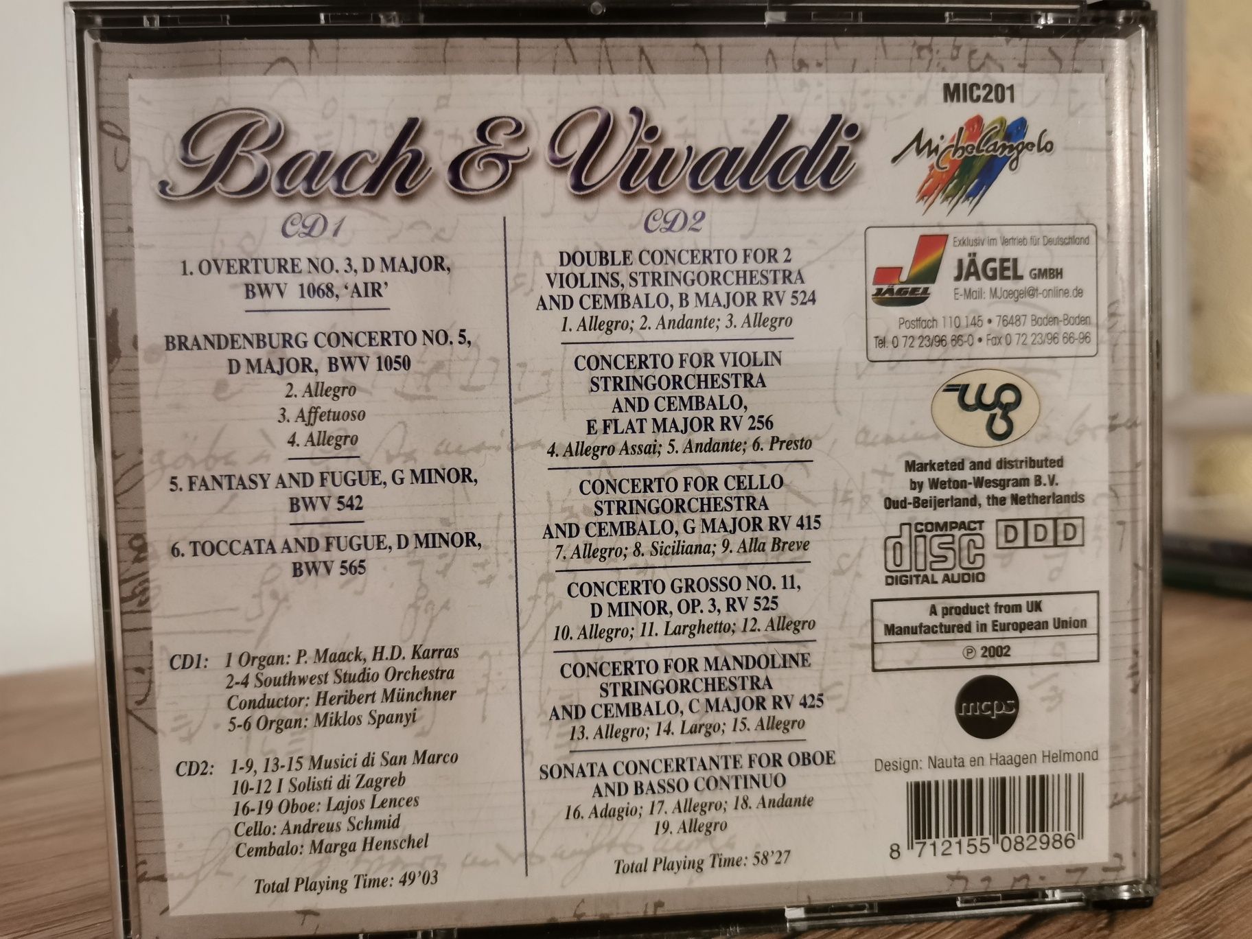 Zestaw 2 x płyty CD Bach & Vivaldi