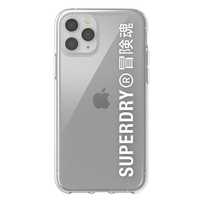 Superdry Etui na iPhone 11 Pro Max - Przezroczyste, Białe