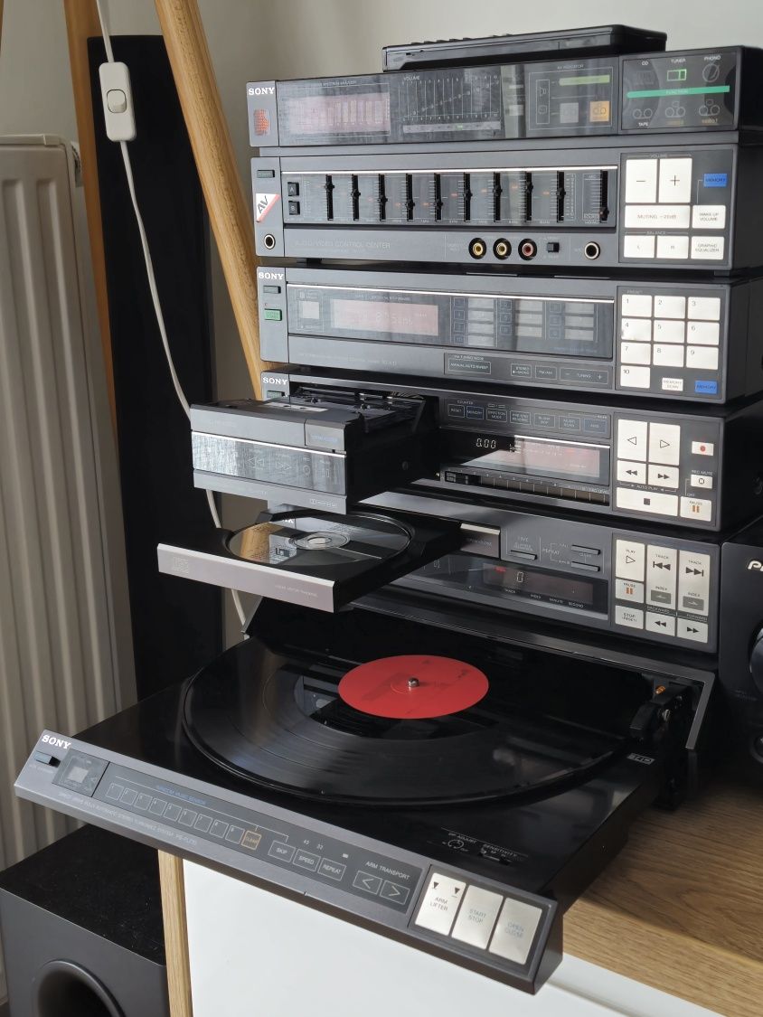 Wieza Sony v77 Wzmacniacz ta-v77 Pilot Rm-v77 i kable