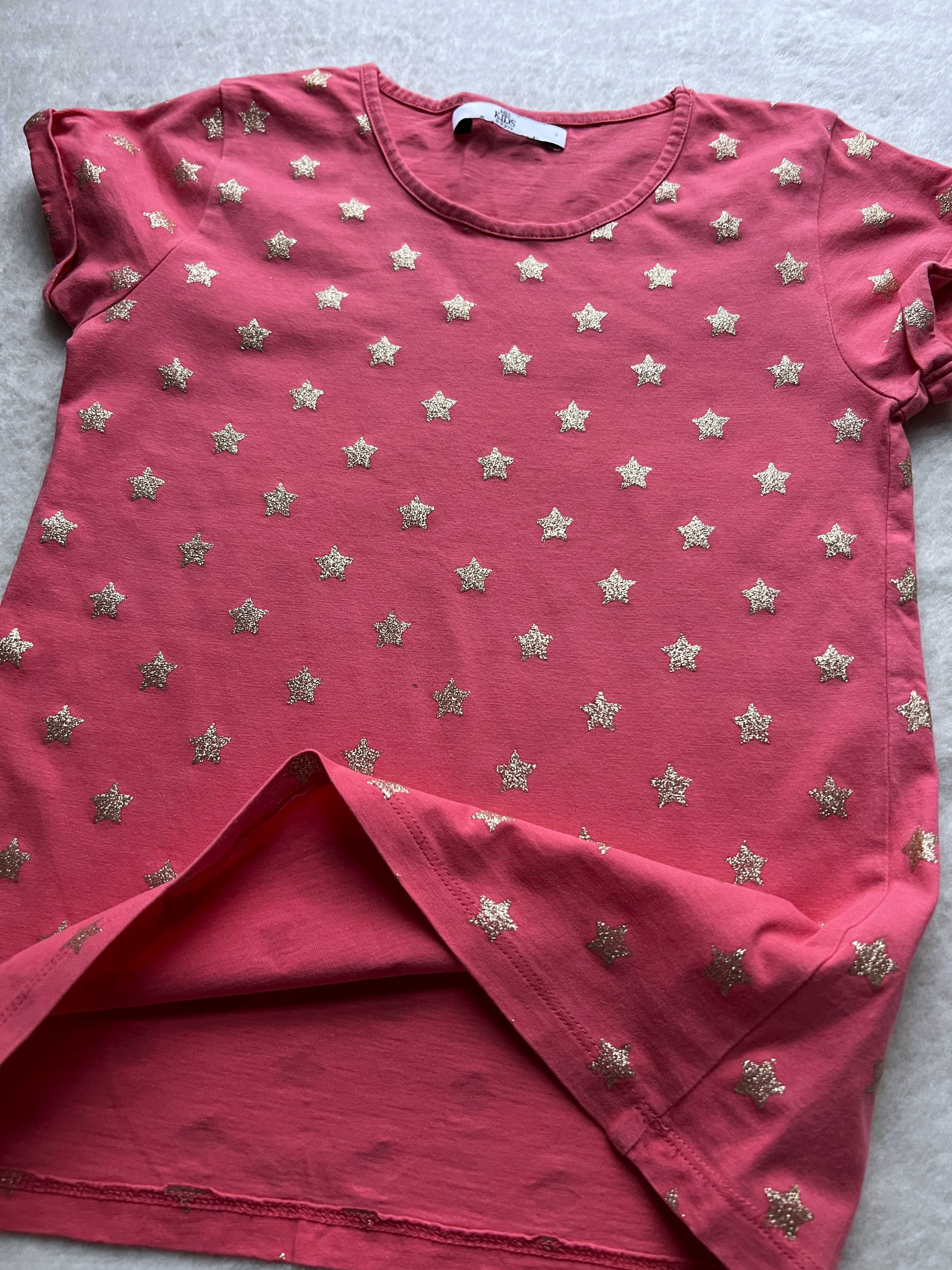 Śliczny t-shirt bluzka w gwiazdki M&S - rozm. 134