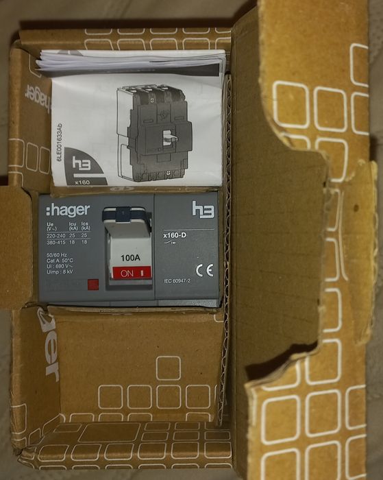 Продам автомат hager 100A