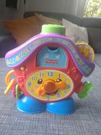 Fisher Price, zegar edukacyjny z kukułką, interaktywny 12+