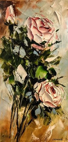Kowalik - Bukiecik róż 20x40cm róże kwiaty bukiet