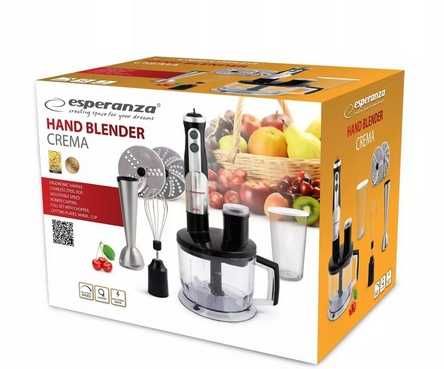 Blender Ręczny z Pojemnikiem 800W + Spieniacz * NOWY GW24