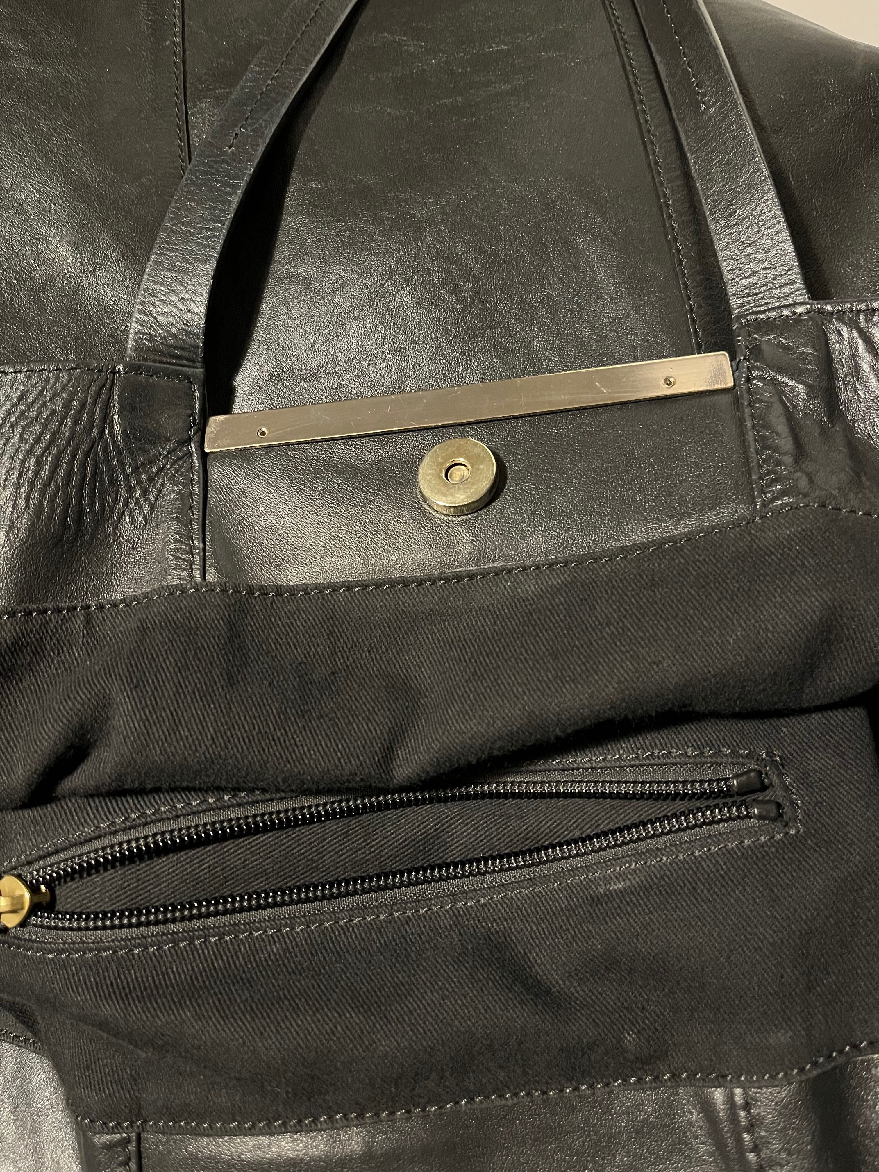 Torebka shopper bag Mango worek skóra naturalna