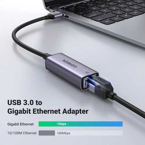 Мережевий адаптер Ugreen USB 3.0 to Gigabit RJ-45 Ethernet  (CM209)
