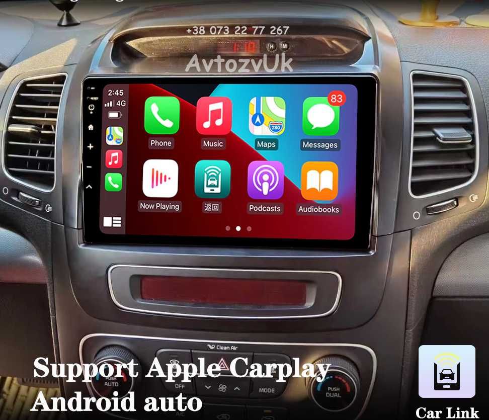 Магнитола SORENTO Kia Соренто GPS USB Tesla DVD Киа Carplay Android 14