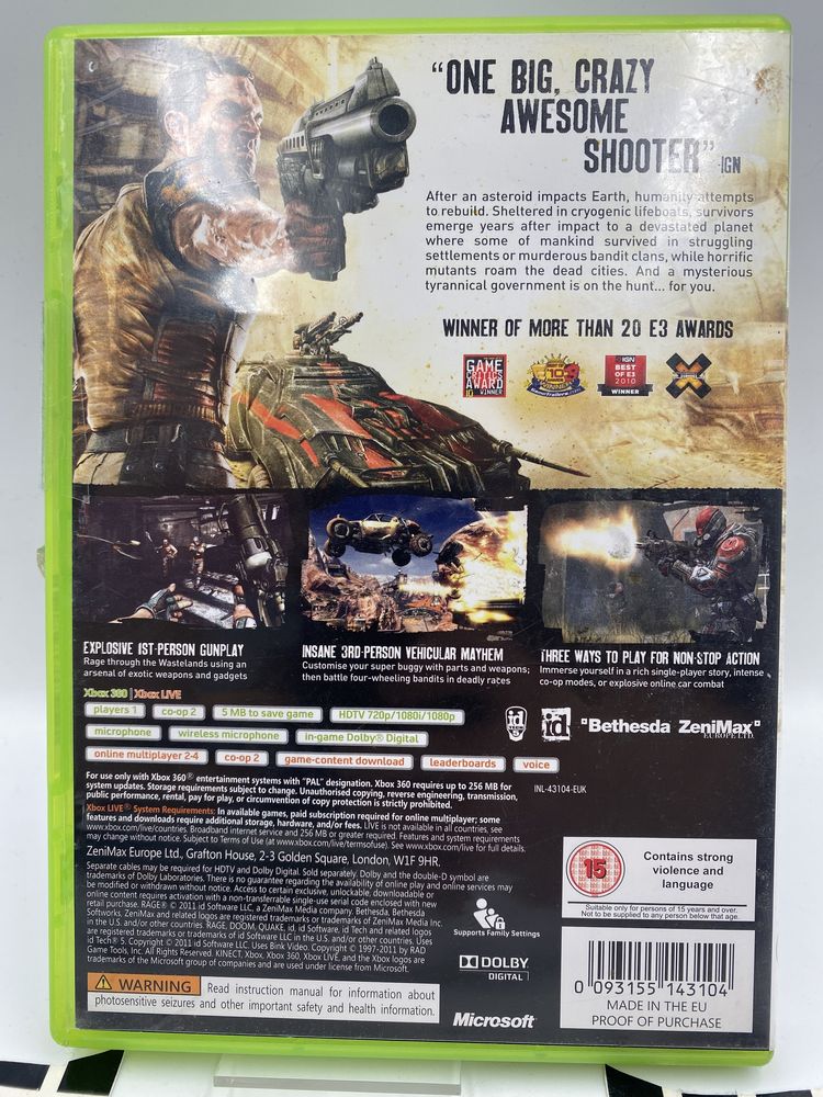 Gra Rage Anarchy Editio Xbox 360 Gwarancja