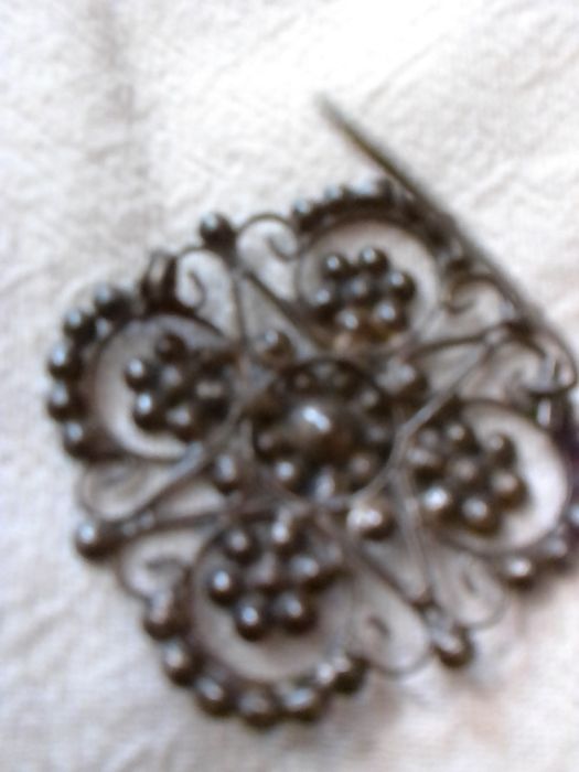 Серебряная брош бу