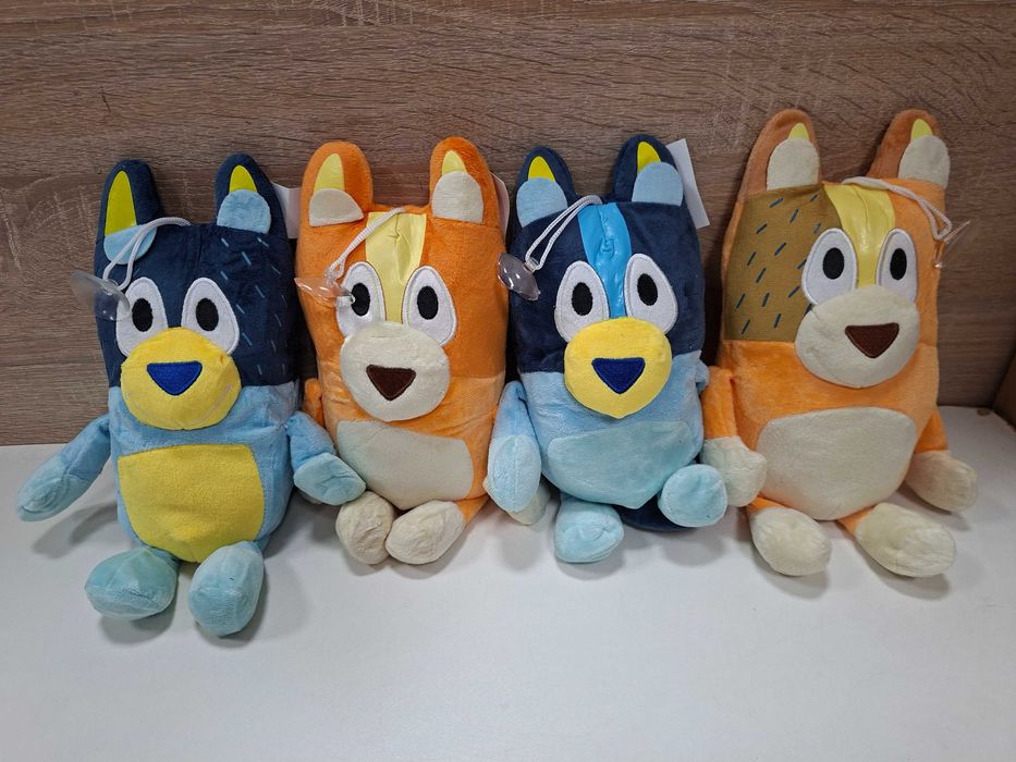 Nowy zestaw 4 maskotki Bluey,Bingo ,Bandit i Chilli z bajki Blue