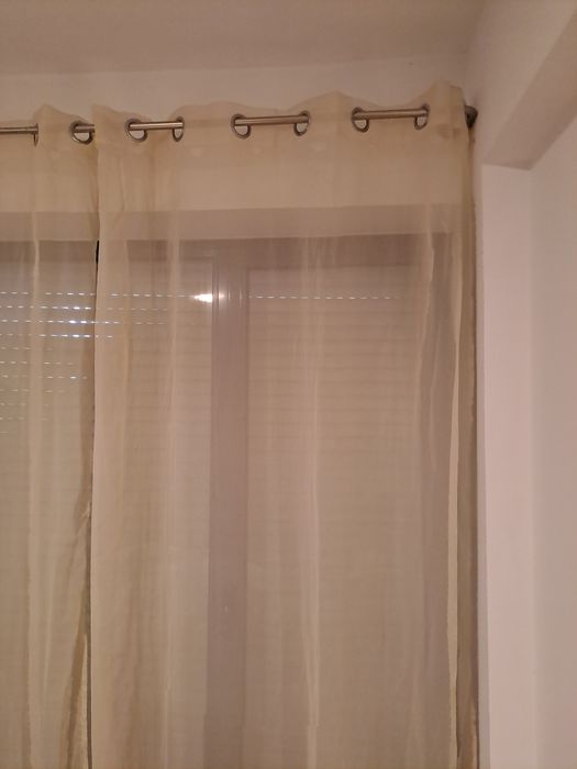 Cortinado bege transparente