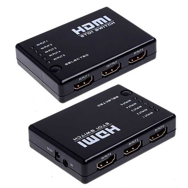 Comutador / Switch HDMI 2x1 / 3x1 / 5x1 1080P/4K c/s/ Comando PS3 PS4