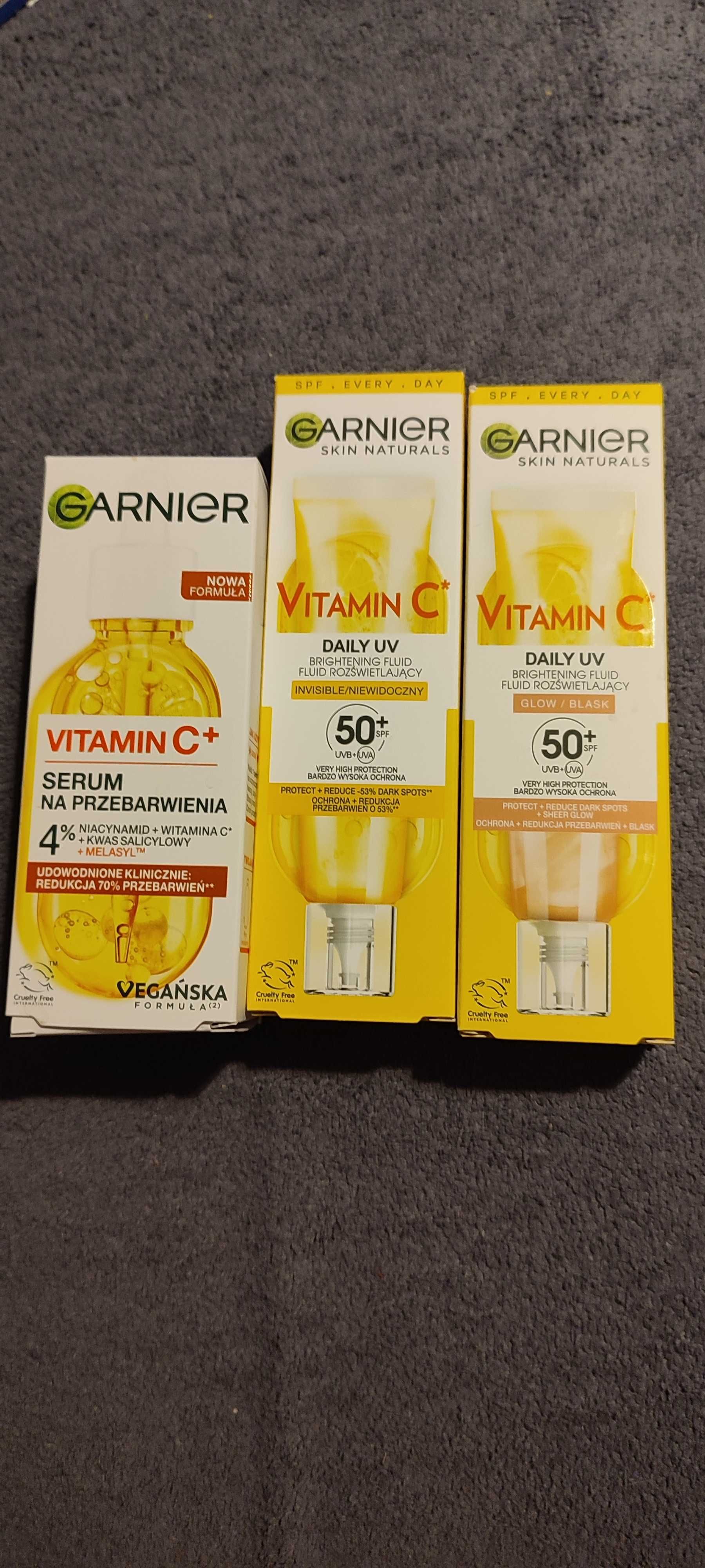 Krem Garnier Vitamin C Rozświetlający Fluid Z  Spf50+ na dzień 40ml