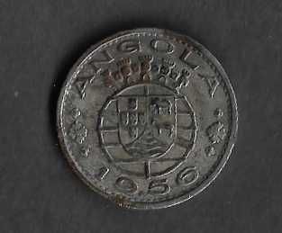 Moeda 1 Escudo. Angola 1956