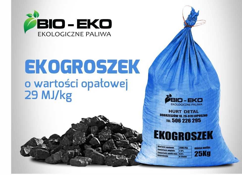 Ekogroszek workowany 25kg , luz, 29Mj Transport Winda BIO-EKO