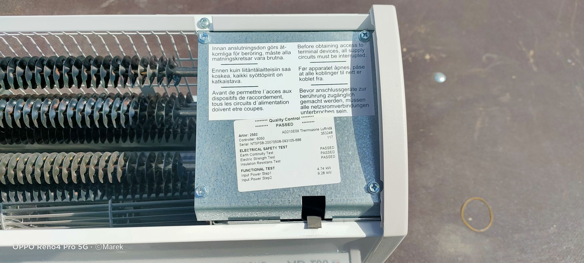 Kurtyna powietrzna Friko AD210 E09 9kW