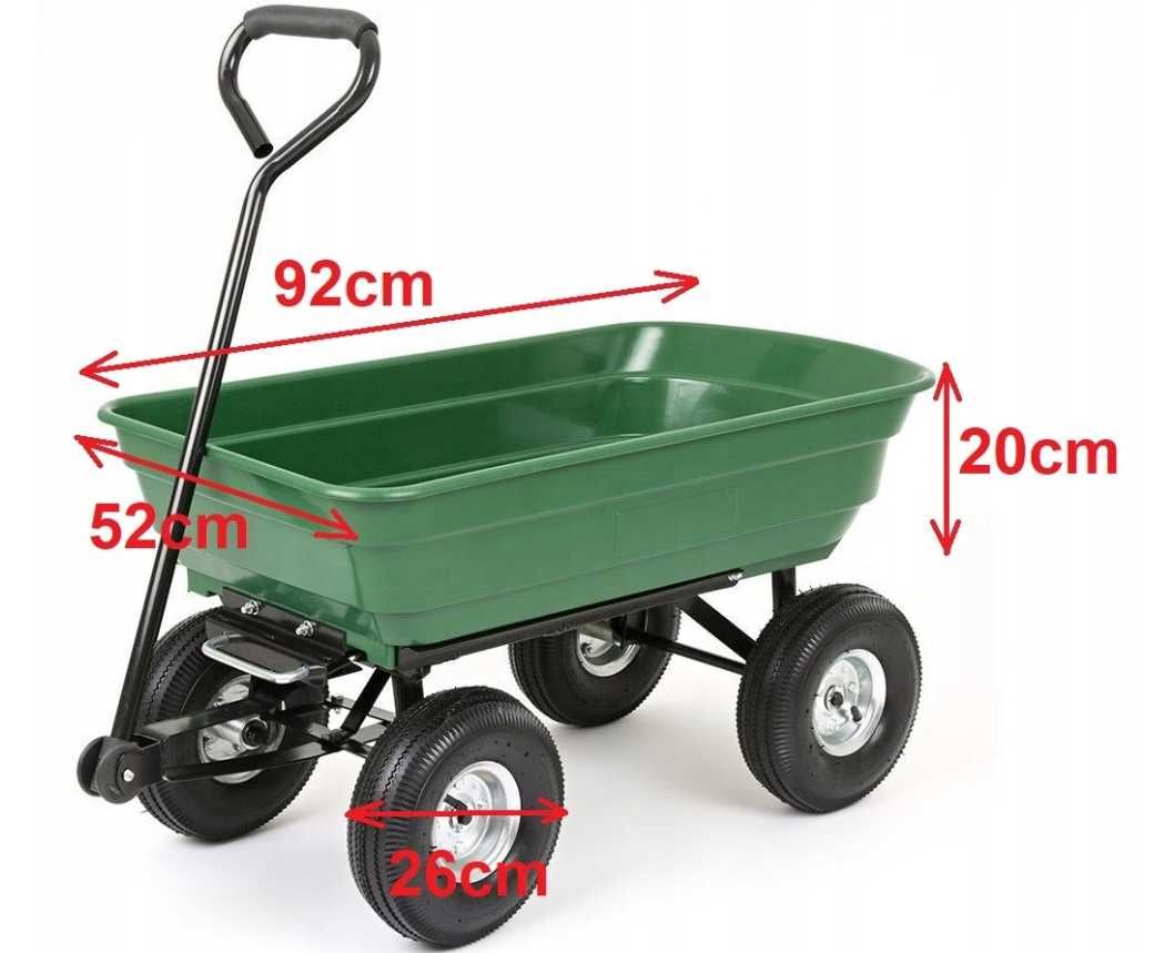 Wywrotka Ogrodowa 52L z Rączką Wózek Transportowy DC1 - (Wyprzedaż)
