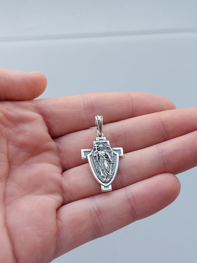 Срібний хрест « Янгол охоронець»/серебряный крест «Ангел хранитель»