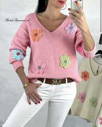 Sweter Kwiaty 3D Italy