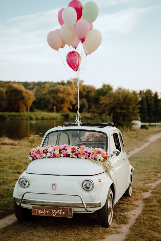 Fiat 500, 71’ do ślubu, sesji zdjęciowej, wynajem samochodu Vintage