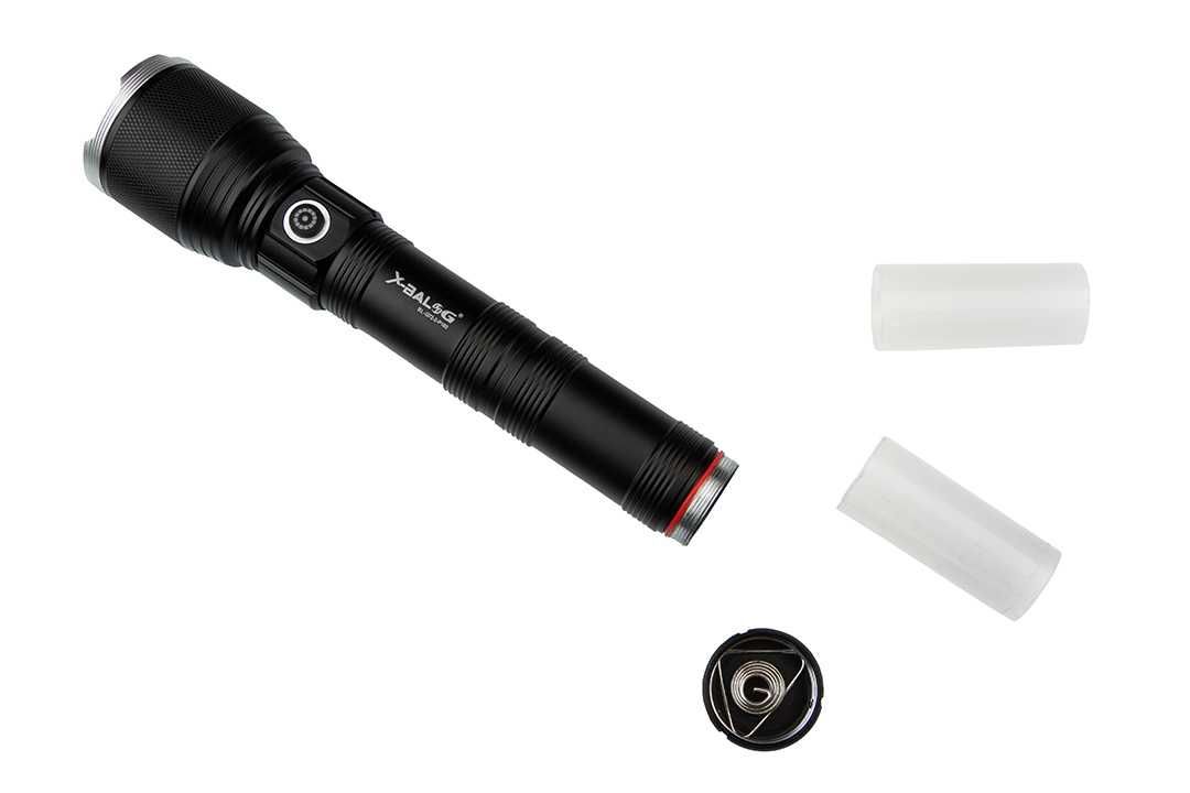 Wielka latarka taktyczna patrolowa akumulatorowa dla służb usb-c L-112