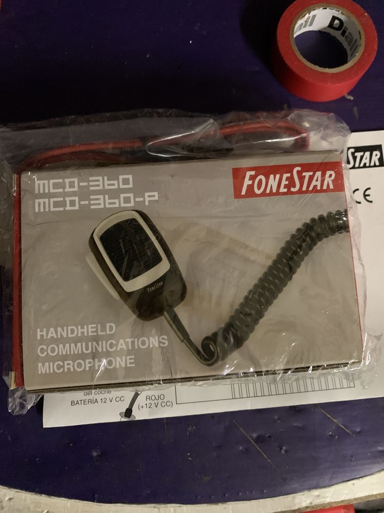 Kit Fonestar Amplificador 12v de megafonia 60 W Max + 2 Cornetas