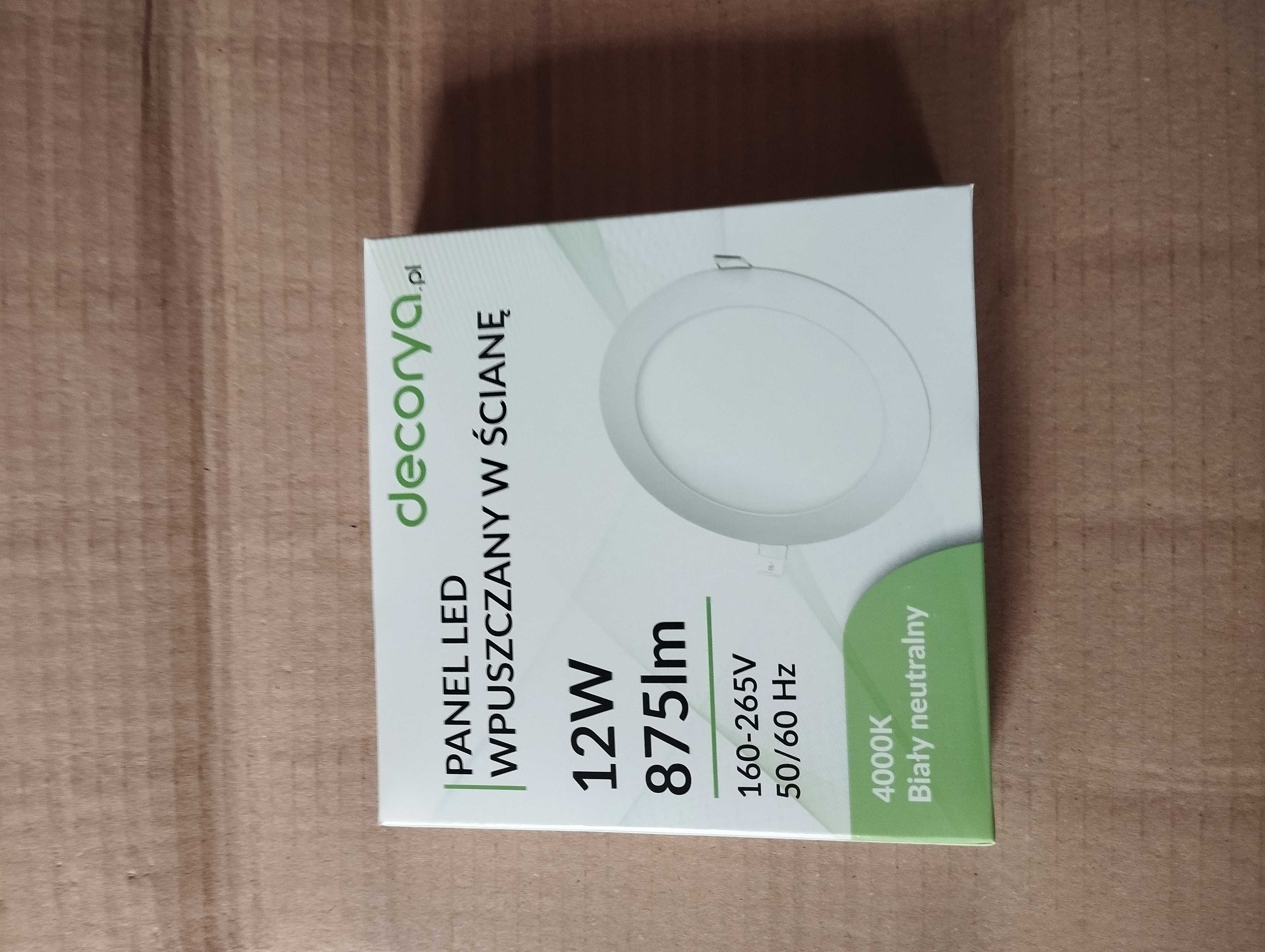 Lampa sufitowa oprawa panel LED 12W