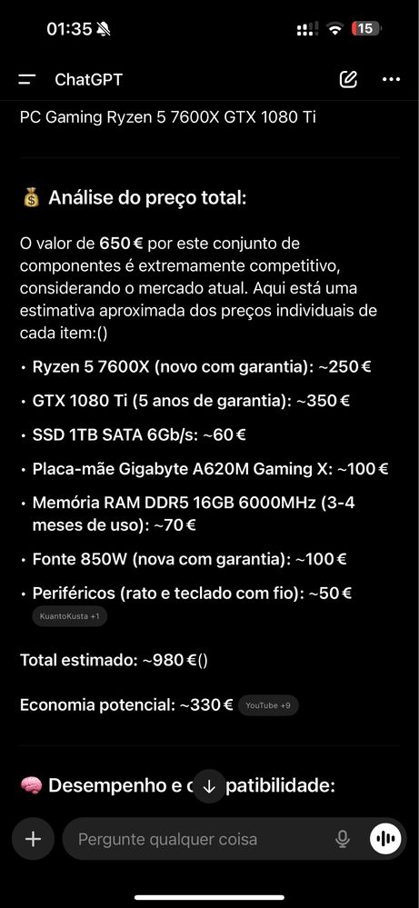 Pc/torre gaming ryzen 5 7600x +gtx 1080ti 11gb
