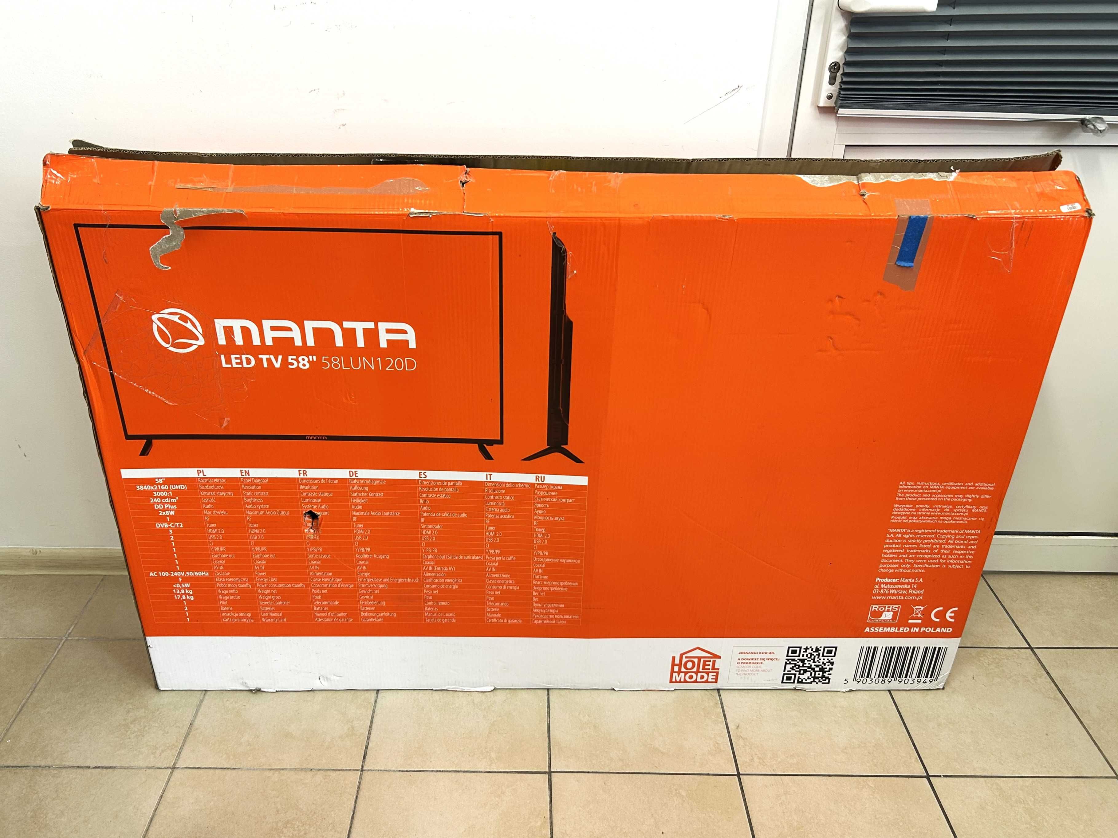 Telewizor Manta 58LUN120D 58"