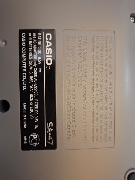 Casio SA-47 Electronic Keyboard V