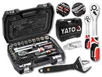 Zestaw Kluczy Nasadowych YATO 1/2" 1/4" 72el. + Klucz nastawny GRATIS
