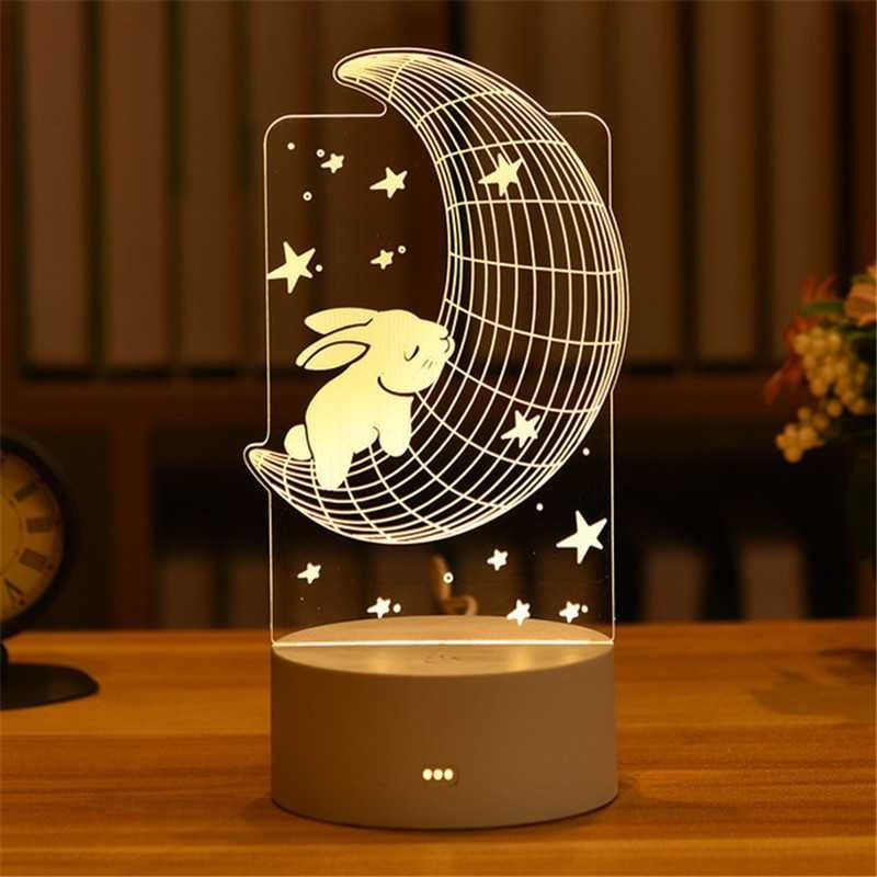 Luminaria Abajur 3D Led Ursinho