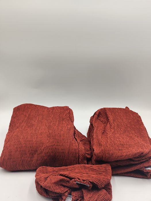 Pokrowiec 4-częściowy na fotel w kolorze ceglastym