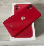 Idealny iPhone  11 64GB Red (Czerwony) - Komplet + Etui