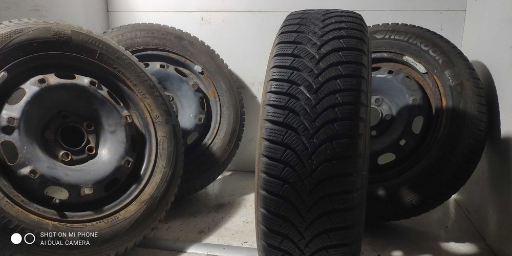 Koła 165/70R14 VW 5x100 HANKOOK zimowe komplet 4szt stalowe felgi zima