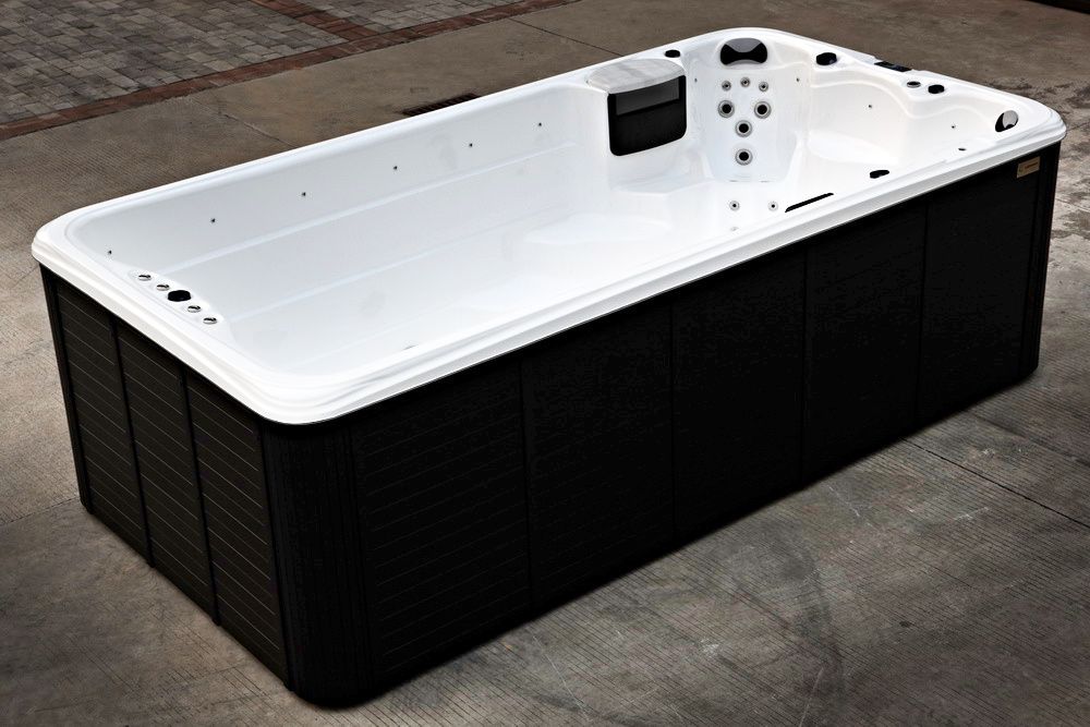 Basen spa z przeciwprądami + wanna z hydromasażem KORSYKA