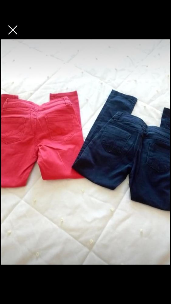 Calça azul menina zara 8/9