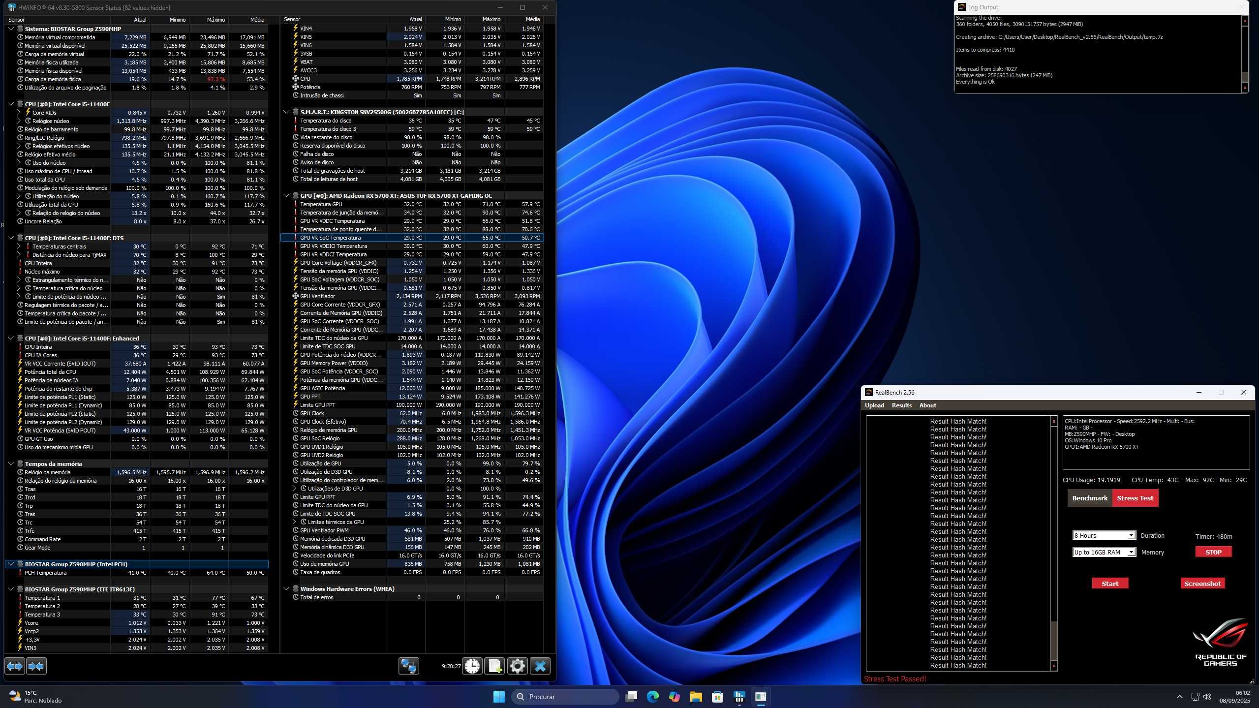 PC Gaming i5 11400F 4.2GHz / RX 5700 XT / 16GB 3200 / 500GB NVMe