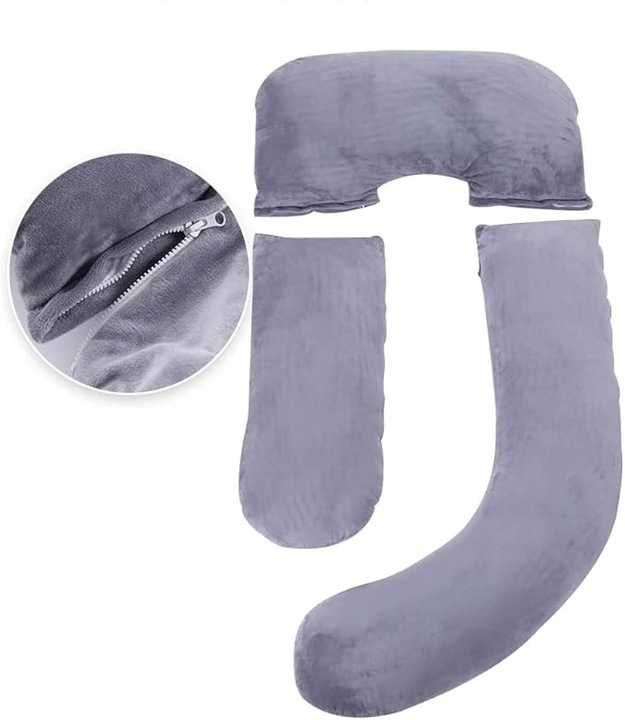 Welurowa poszewka na poduszkę ciążową typu J dla kobiet w ciąży 152cm