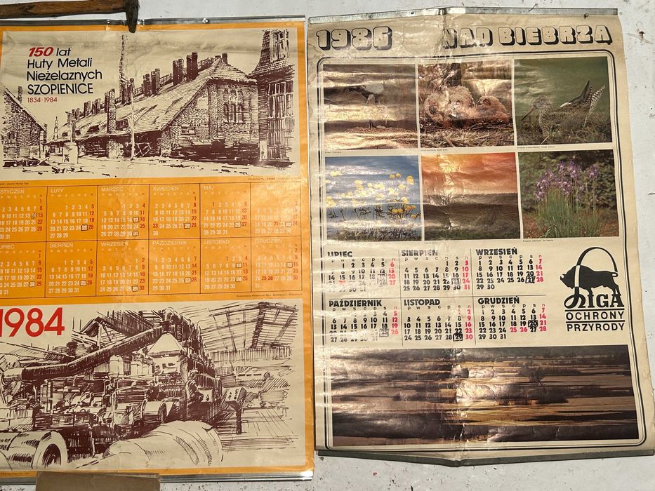 Stare KALENDARZE i Kalendarzyki - 38 sztuk - PRL !