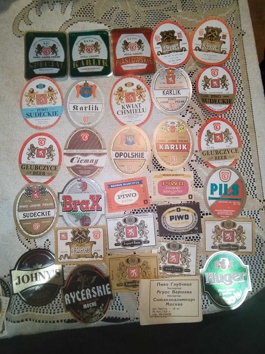 Browar Głubczyce - zestaw 30 szt etykiet na piwo