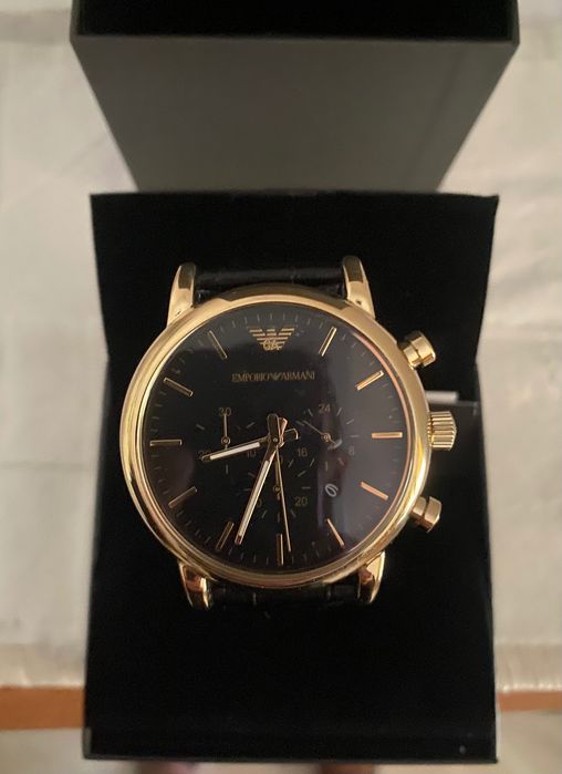 Okazja!! Orginalny Zegarek Emporio&Armani ZŁOTY, cały zestaw.