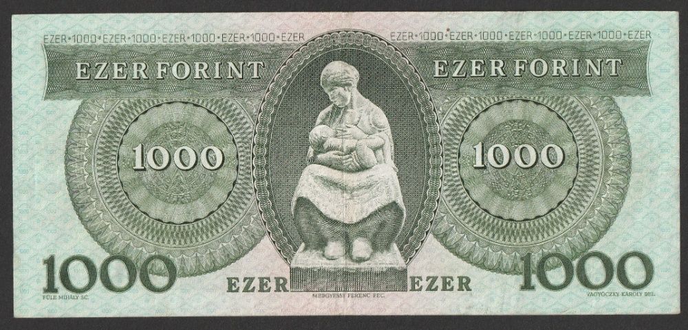 Węgry 1000 forintów 1983 - Bela Bartok - stan 2/3